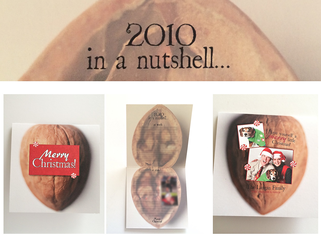 the elle in love, unique Christmas card ideas, original holiday greetings, our year in a nutshell