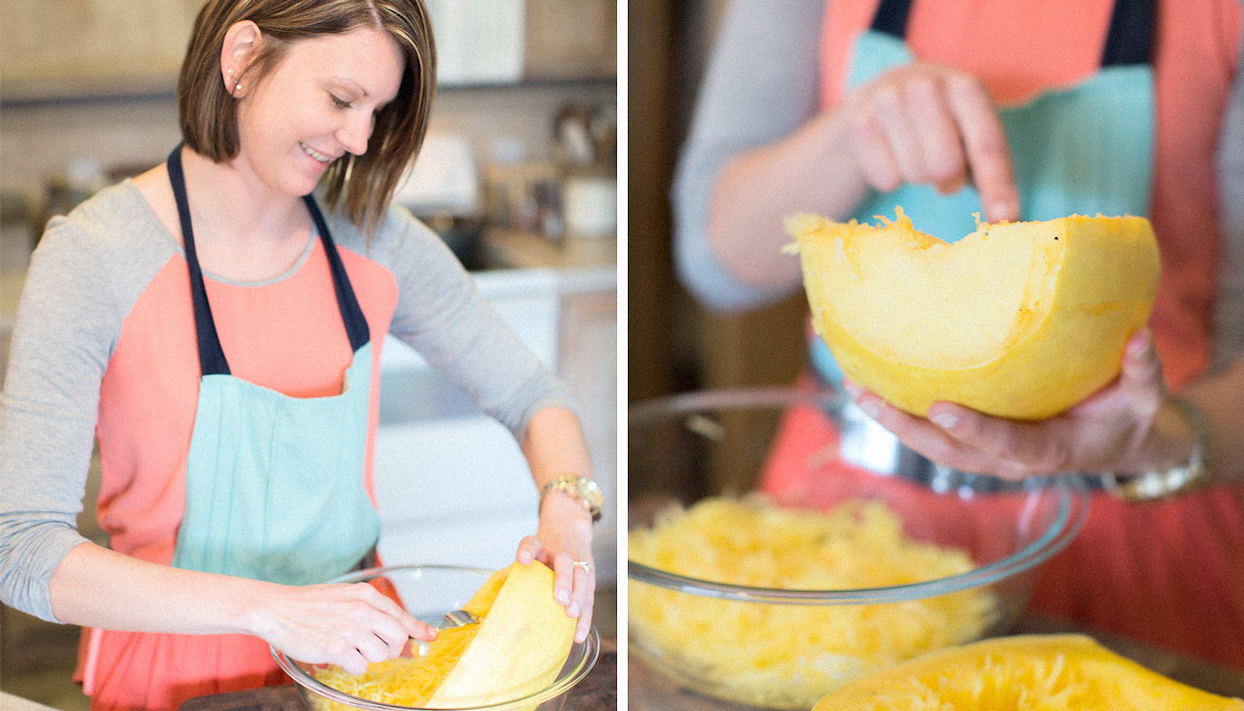 the elle in love, spaghetti squash, recipe, carbonara