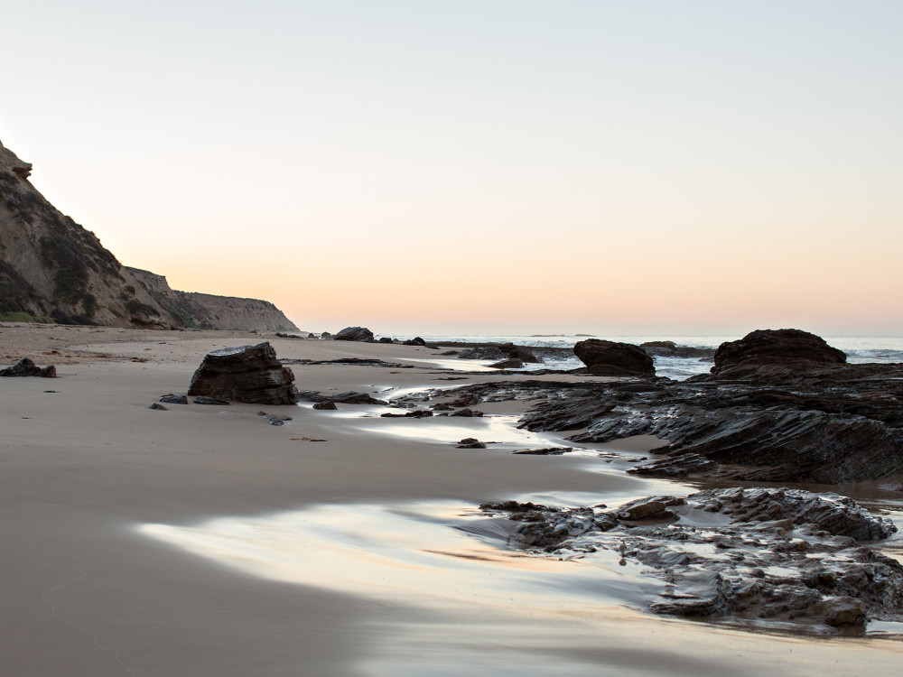 a walk at sunrise